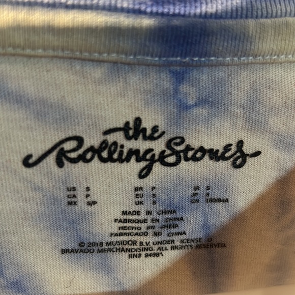 The Rolling Stones Tie Dye Tee 2018 Bravado Classic Rock Music Band T-Shirt - Picture 2 of 4